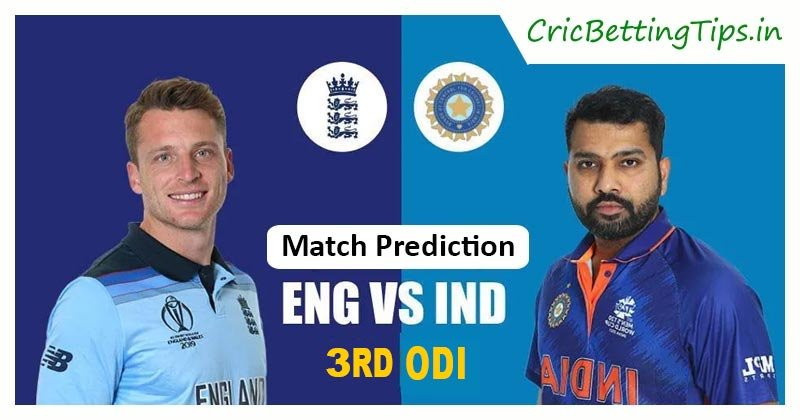 3rd ODI England versus India Match Prediction